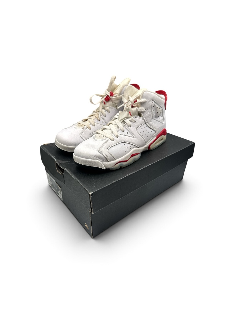 Nike Air Jordan 6 Retro GS Carmine White Red 2021 Size 6.5Y w/ Original Box